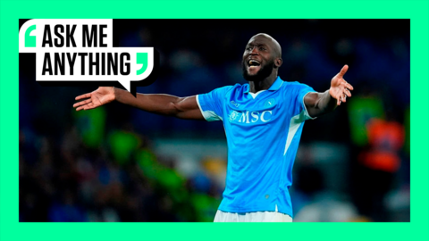 Romelu Lukaku with an Ask Me Anything border around him
