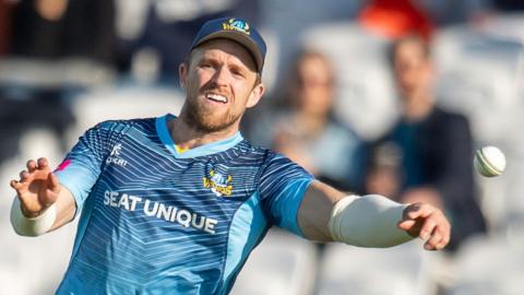 David Willey in action for Yorkshire