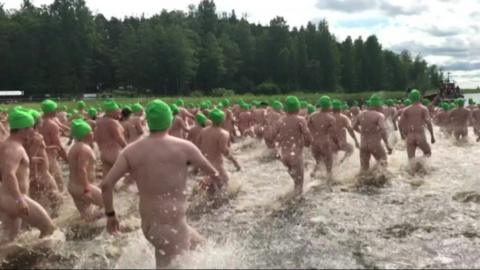 Finland naked swimmers