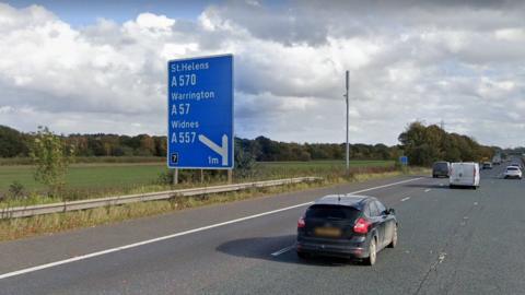 junction 7 of m62 sign