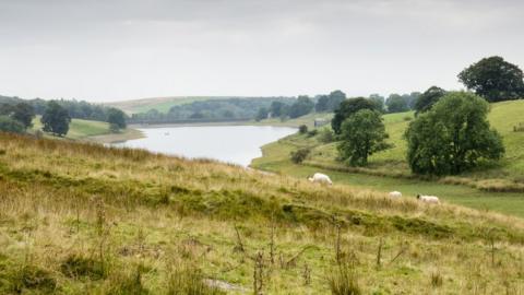 Winterburn Reservoir seen from the Dales High Way