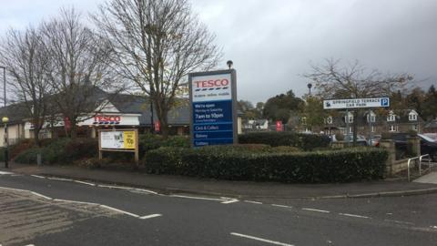 Tesco car park in Dunblane