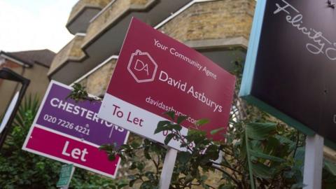 Estate agents To Let signs in Islington