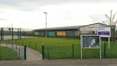 Exterior view of Merlin Top Primary School in Keighley