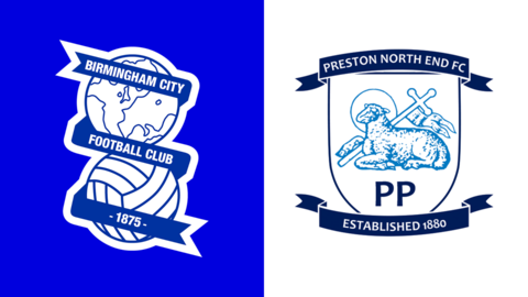 Birmingham City and Preston North End club badges