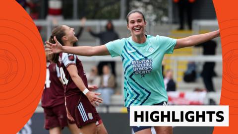 Freya Godfrey scored an injury-time winner as London City Lionesses came from behind to beat Aston Villa and finish their debut Women's Super League season in sixth place.