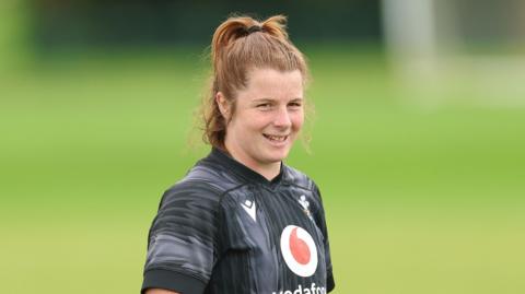 Wales co-captain Kate Williams in training 