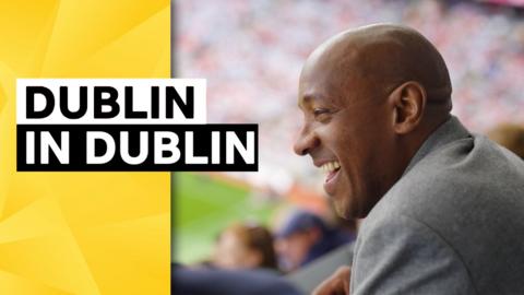 Dion Dublin visits the home of the GAA, Croke Park