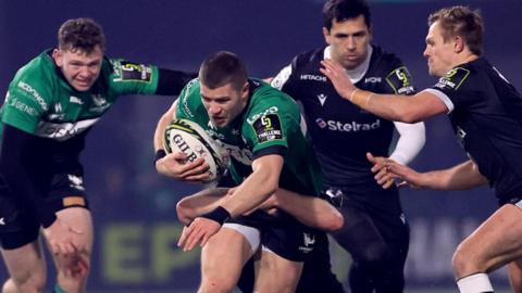 Connacht's Diarmuid Kilgallen looks to burst through