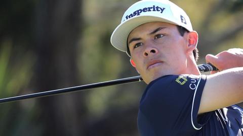 Johnny Keefer hitting a golf shot