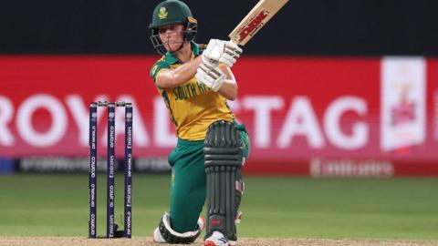 South Africa batter Anneke Bosch plays a shot