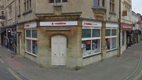 The Vodafone shop on Castle Street in Cirencester town centre