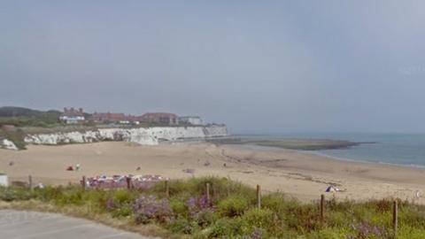 View of the cliffs and Joss Bay beach in Broadstairs