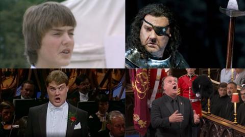 Bryn Terfel mewn cyfnodau gwahanol o'i fywyd