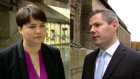 Ruth Davidson and Derek Mackay