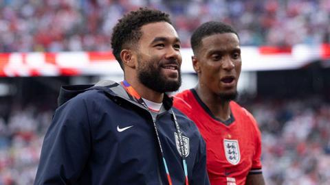 Reece James and Ezri Konsa of England