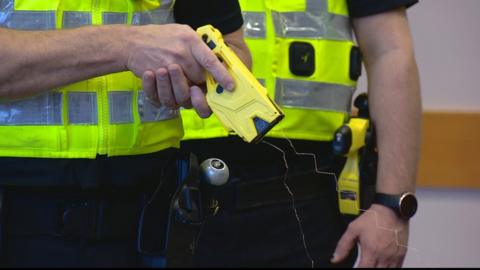 Police Scotland Taser demonstration