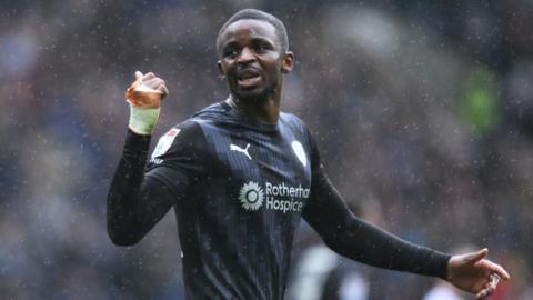 Hakeem Odoffin playing for Rotherham