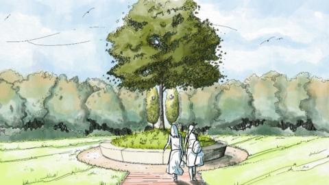 An artist's impression of the new Trees of Life glade