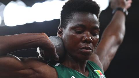 Odile Ahouanwanou at the Tokyo 2020 Olympics