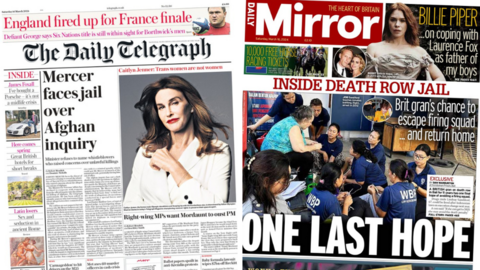 Daily Telegraph and Daily Mirror