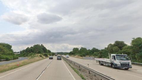 The A14 near Sproughton