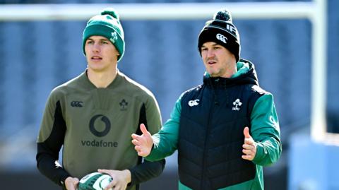 Sam Prendergast and Johnny Sexton