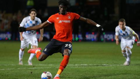 All Elijah Adebayo's three goals to date for Luton Town have come at Kenilworth Road