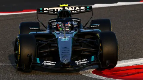 Mercedes' Kimi Antonelli during the third day of pre-season testing in Bahrain