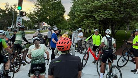 People on bikes