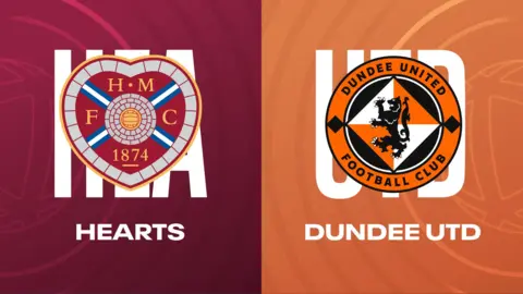 Hearts and Dundee United badges