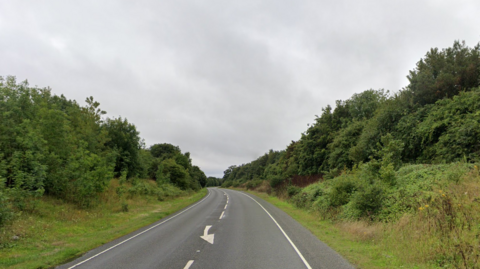 The A143 at Thorpe Abbots