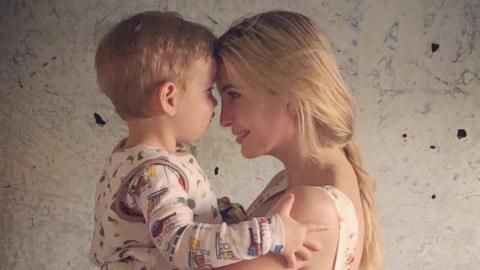 Ivanka Trump holds her son Theodore