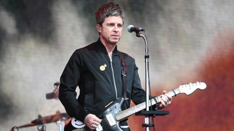 Noel Gallagher's High Flying Birds perform on the Pyramid Stage during day four of Glastonbury Festival 2022