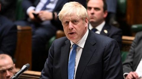 Boris Johnson in House of commons