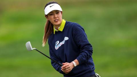 Michelle Wie West in action at the 2023 US Open