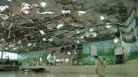 The damaged wedding hall