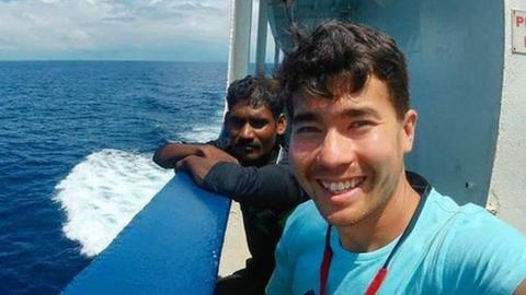 John Chau on a boat