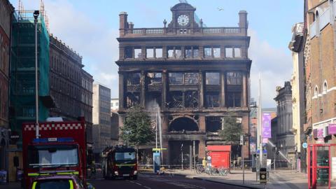 Burnt out Bank Buildings