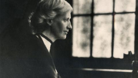 Eglantyne Jebb at her desk