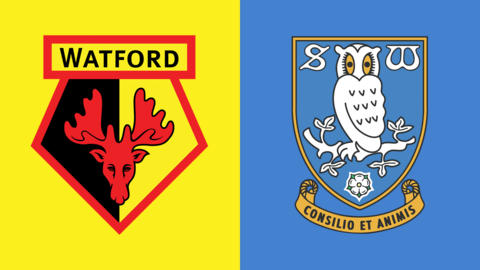 Side-by-side of Watford and Sheffield Wednesday club badges
