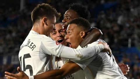 Mbappe celebrates