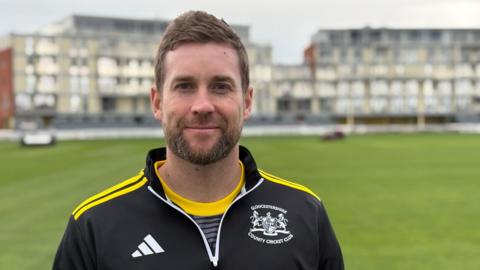 Dawid Malan in Gloucestershire training kit at Bristol