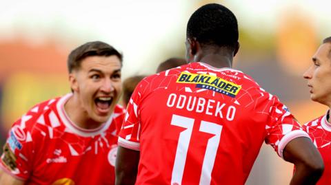 Odubeko celebrates