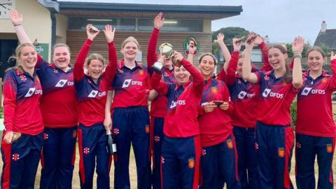 Jersey celebrate beating Guernsey