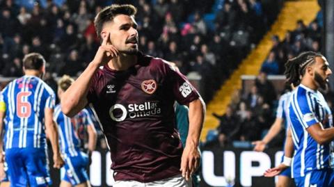 Hearts' Claudio Braga celebrates