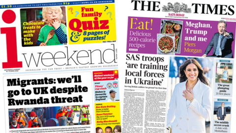 Front pages for 16 April 2022