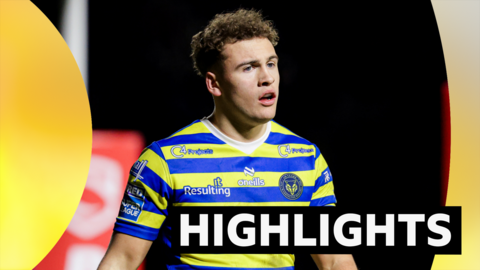 Cai Taylor-Wray wearing the primrose and blue of Warrington Wolves