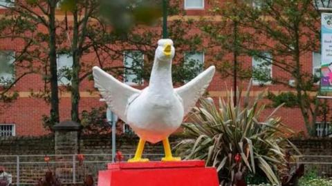 The Goose Fair mascot