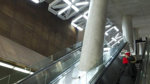 An image of the artwork in the Toronto subway station